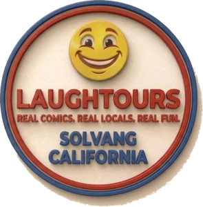 Laughtours logo